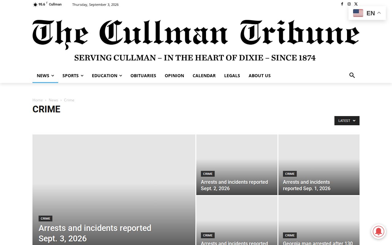 Cullman County daily arrest news reporting source