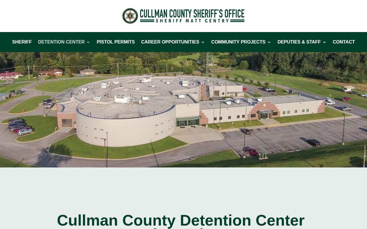 Cullman County Detention Center information page
